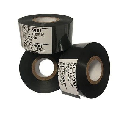 Feuille de codage de ruban de transfert thermique de couleur noire pour machine d'estampillage à chaud